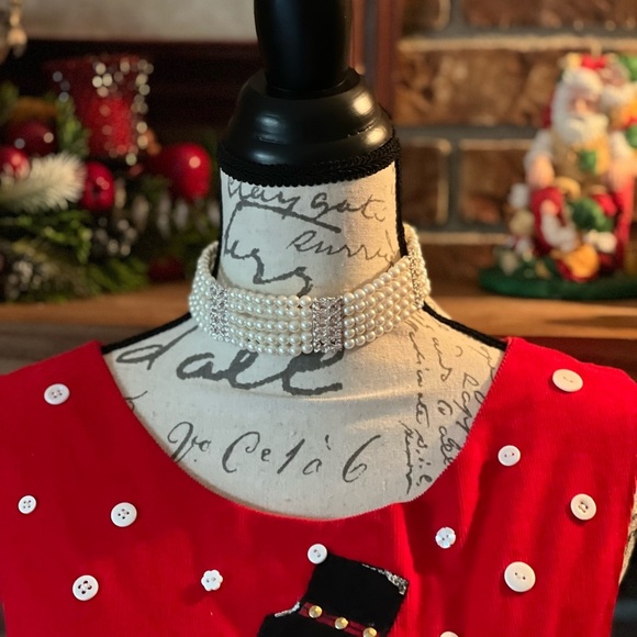 Vintage Pearl 5 Strand Silver Necklace - Picture 5 of 9